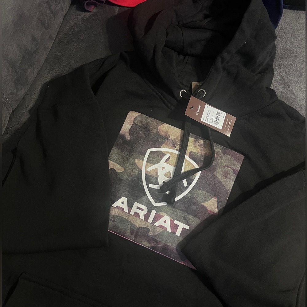 Ariat Black Hoodie with Camo Logo